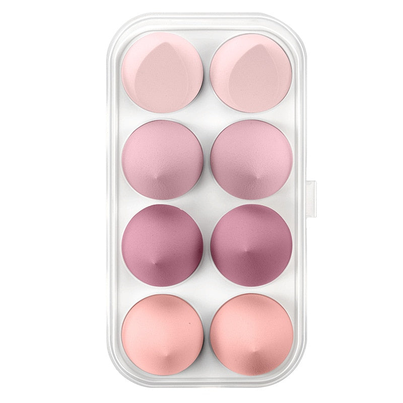 8PCS Face Makeup Puff Sponge Set Beauty Foundation Powder Blush Blender Makeup Accessories Tools Cosmetic Blending Sponges