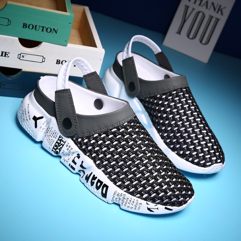 Fashion Sneakers Without Laces Man Handmade Beach Men's Summer Shoes Big Size Mesh Sneakers Light Shoes 2021 Outdoor Flats A-032