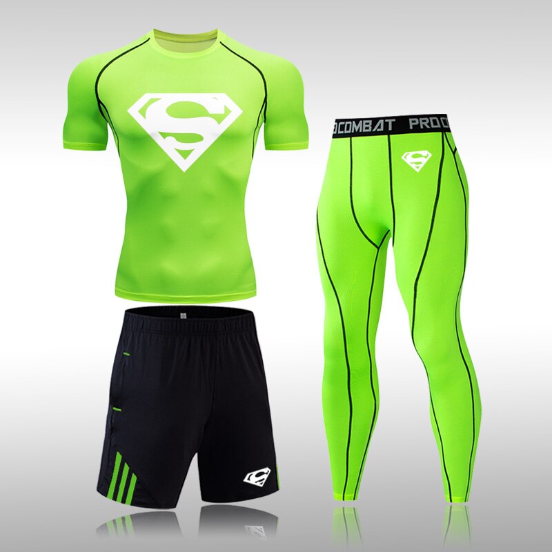 Tracksuit Men Sports Suit Gym Fitness Compression Clothes Running Jogging Sportwear Exercise Workout Rashguard Tights