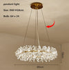 Post Modern Lustre K9 Crystal G4 Led Chandelier Foyer Luxury Plate Gold DIY Circle Chandelier Lighting Led Droplight Lamparas