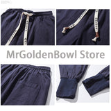 MrGB 2021 Cotton Linen Jogger Pants Men Streetwear Casual Harem Pants Men Trouser Summer Cool Pants Oversized Men's Clothing