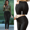 Casual High Waist Women Cotton Pants with Pockets Stretchy Slim Solid Color Pencil Trousers Fashion Skinny Long Pant Plus Size