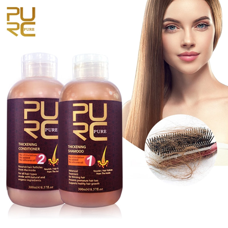 PURC Best Effect Hair Shampoo and Conditioner for Hair Growth and Hair Loss Prevents Premature Thinning Hair for Men and Women