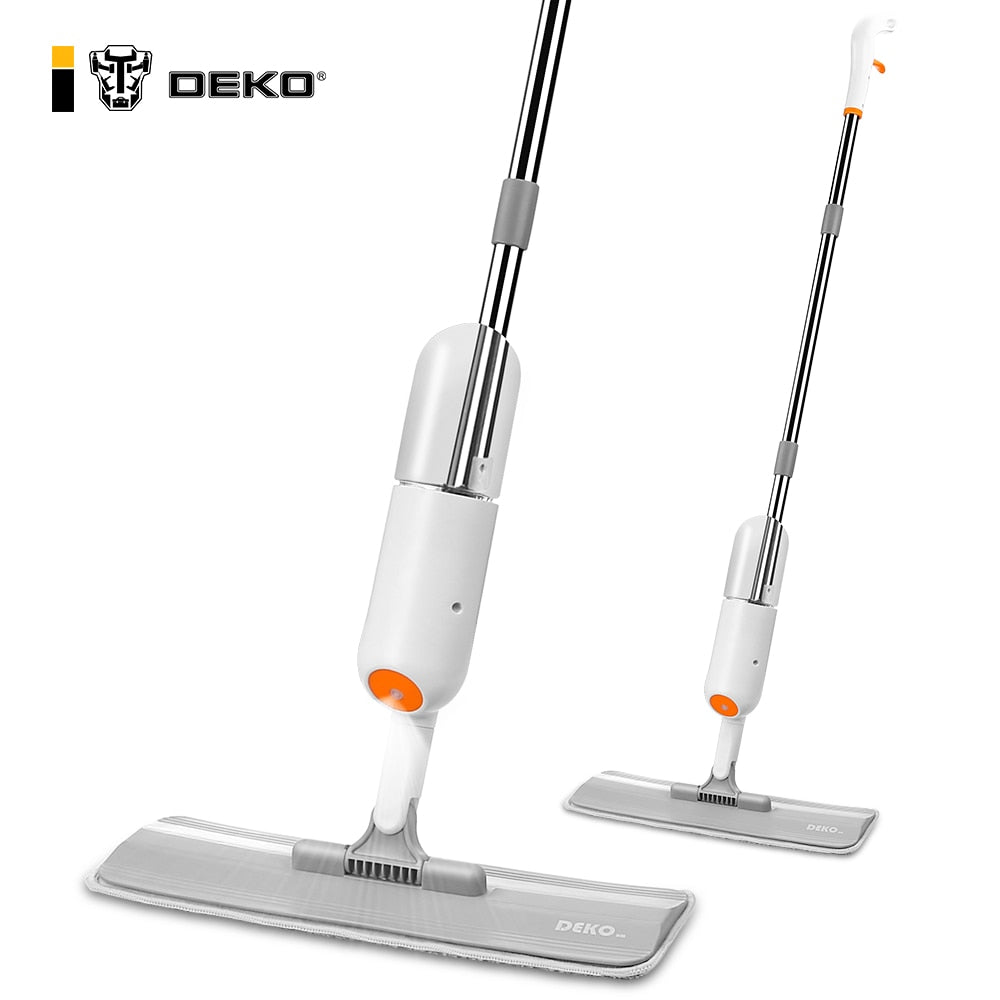 DEKO Water Spray Mop Lazy Flat Mops Handle House Cleaning Tools For Wash Floor Cleaner With Replacement Reusable Microfiber Pads