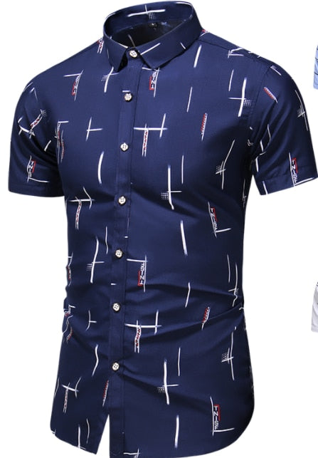 Fashion 9 Style Design Short Sleeve Casual Shirt Men's Print Beach Blouse 2022 Summer Clothing Plus Asian Size M-XXXL 4XL 5XL