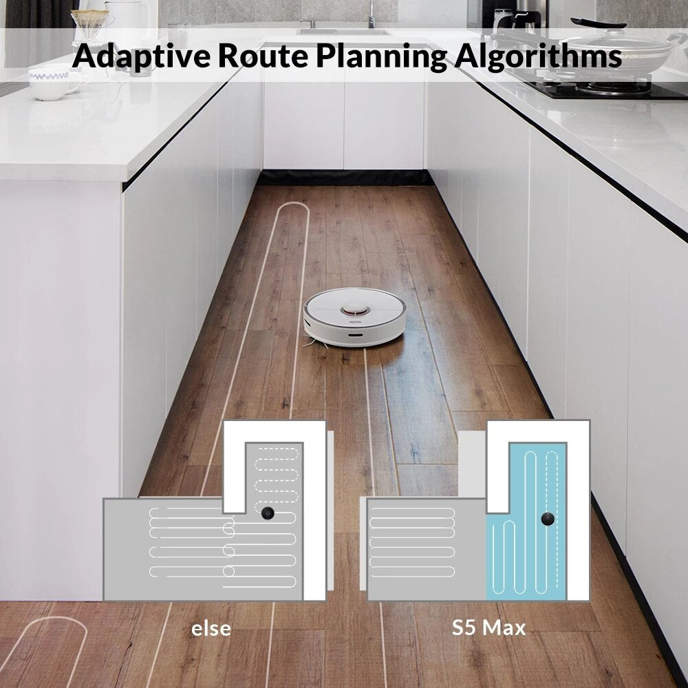 Roborock S5 Max Robot Vacuum Cleaner for Home Smart Sweeping Robotic Cleaning Mope Upgrade of Roborock S50 S55 S5 Carpet Robot