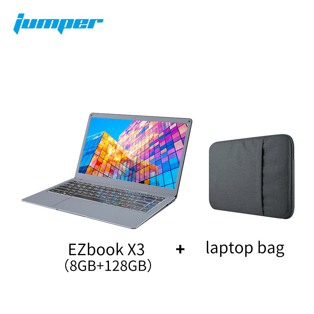 Jumper EZbook X3 Intel Celeron Quad Core 8GB 128GB Notebook Win 10 Laptop 13.3 Inch 1920*1080 IPS Screen 2.4G/5G WiFi Computer