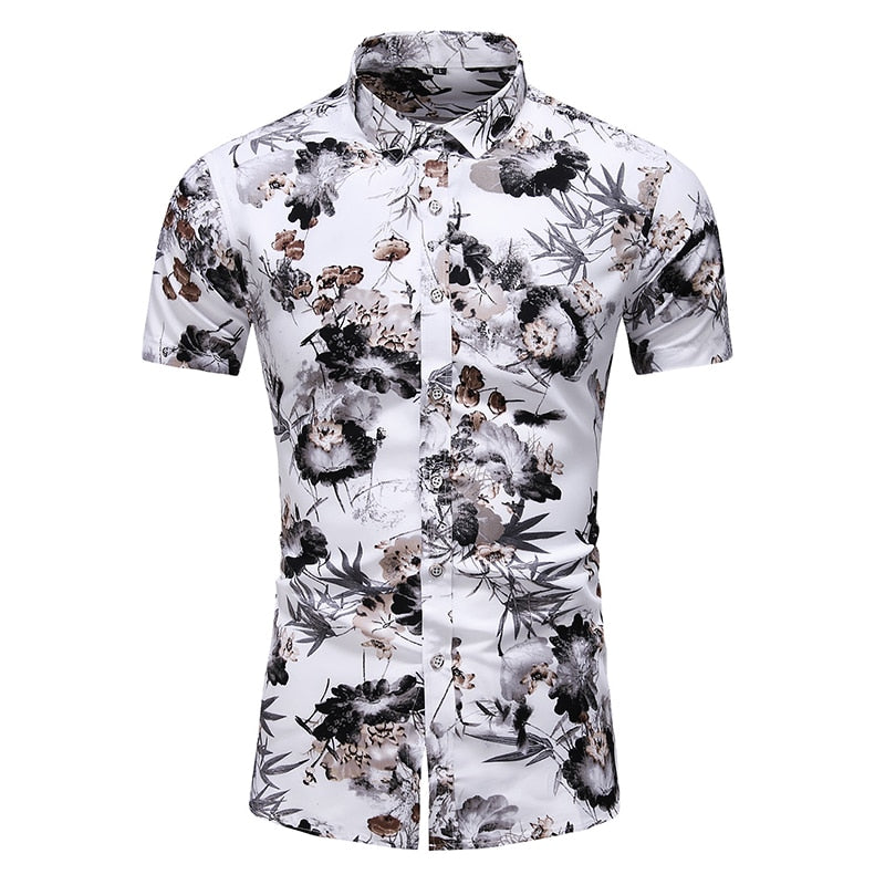 Fashion 9 Style Design Short Sleeve Casual Shirt Men's Print Beach Blouse 2022 Summer Clothing Plus Asian Size M-XXXL 4XL 5XL