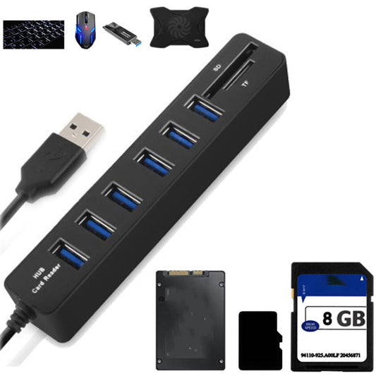 USB Hub 3/6 Port Expander Adapter USB 3.0 Hub Multi USB Splitter 2.0 Hab 3 Hub 3.0 Multiple For PC Computer Accessories