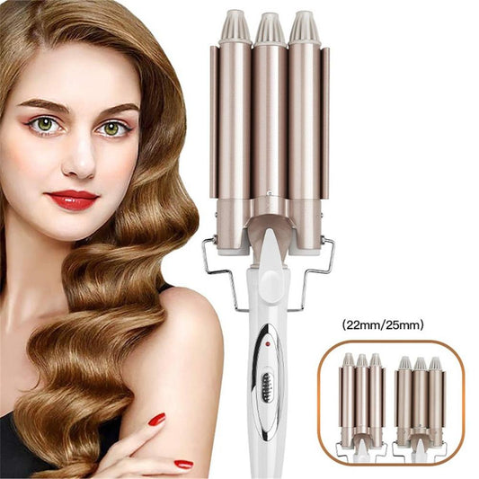 Professional Curling Hair Tools Curling Iron Ceramic Triple Barrel Hair Styler Water Ripple Large Hair Curler Hair Styling Tool