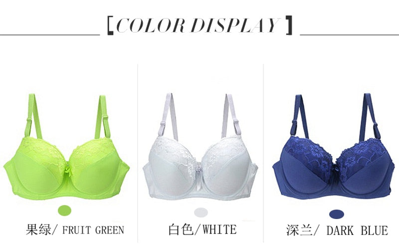 BCDE Cup Bras Sexy Lace Massage Ladies Push Up Brassiere Floral Female lingerie Underwire Women Underwear