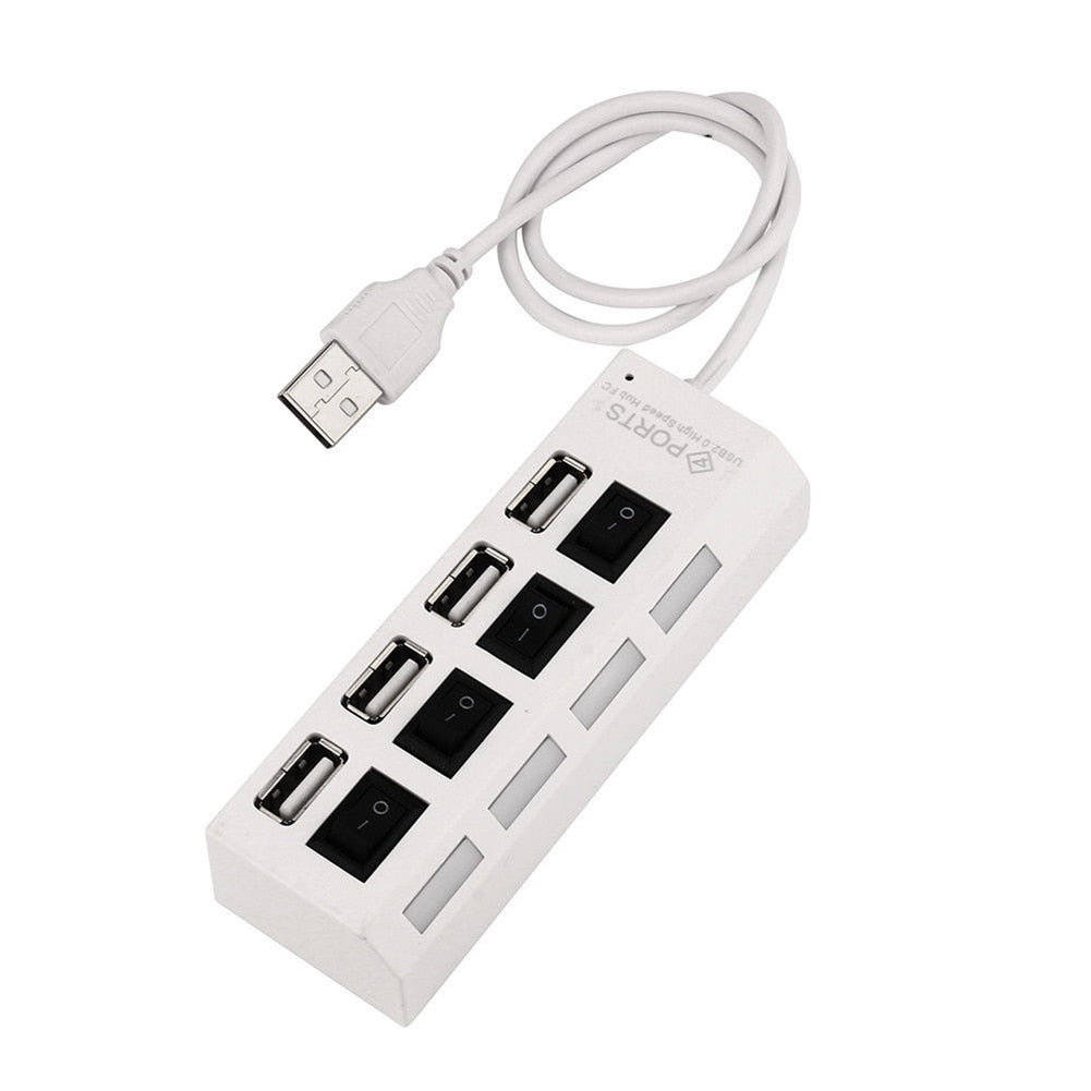 High Speed Multi USB Hub 2.0 Mini Hub USB Splitter 4/7 USB Ports With ON/OFF Switch Hab Support Power PC Computer Accessories