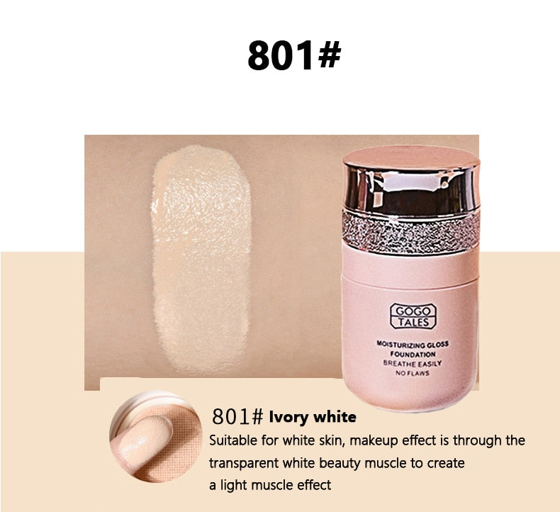 Gogo Tales Soft Light Liquid Foundation Students Cheap Concealer Moisturizing Foundation Cream