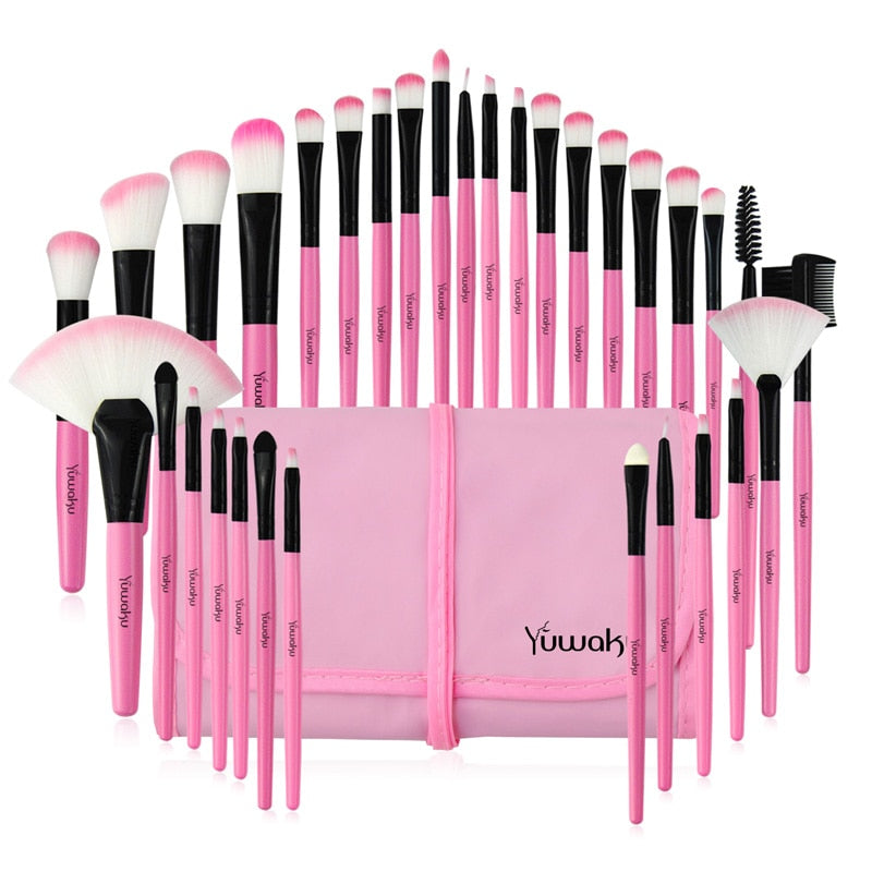 VANDER 32Pcs Makeup Brush Set W/ Bag Foundation Eye Shadows Lipsticks Powder Brushes Cosmetic Make up Brushes pincel maquiagem