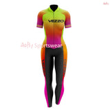 VEZZ0 Women's Cycling Suit Female Cyclist Macaquito Bike Clothes Short Sleeve Dress Long Pants Professional Full Gel Nail Kit PP
