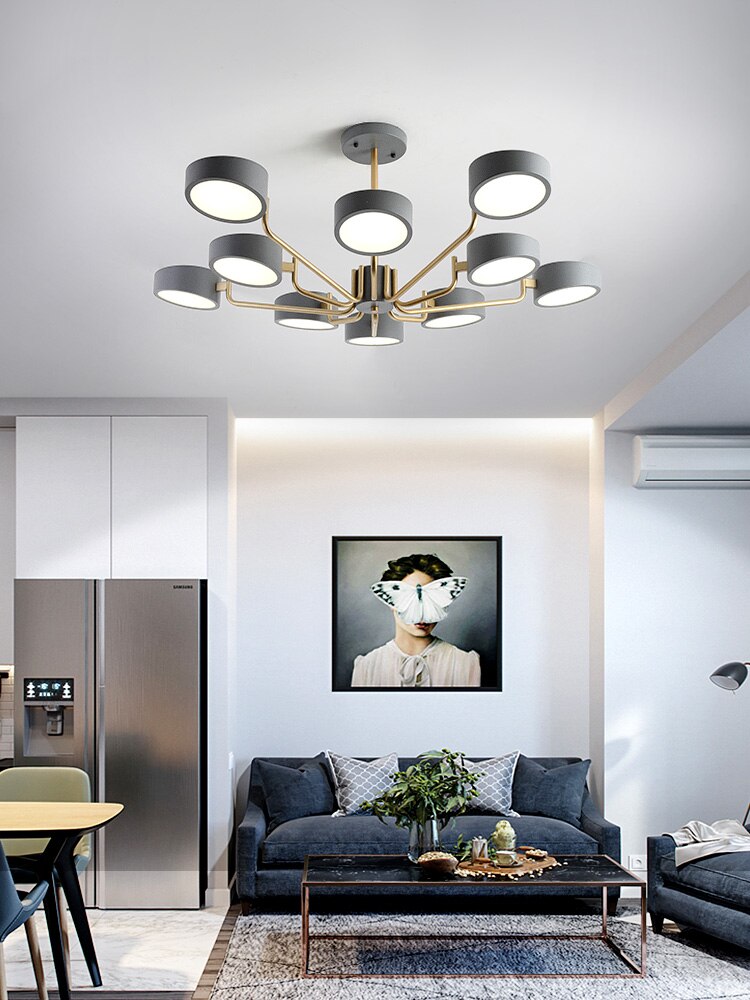 Nordic style bedroom dining room lamp minimalist creative personality home living room chandelier