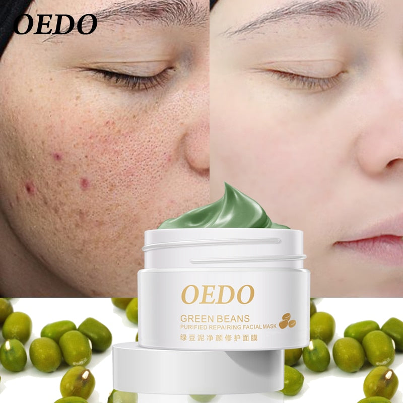 Hot Face Cleansing Mung Bean Mud Peeling Acne Blackhead Treatment Mask Remover Contractive Pore Whitening Hydrating Care Creams