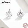 WOSTU 925 Sterling Silver Dazzling CZ Zircon Stud Earrings For Women Girlfriend Daily Jewelry Gift CTE166