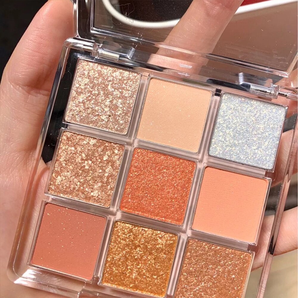 Fashion 9Colors Eyeshadow Palette Matte Naked Glitter Silky Powder The Shadows Foggy Makeup Portable Lasting Eye Korea Cosmetics