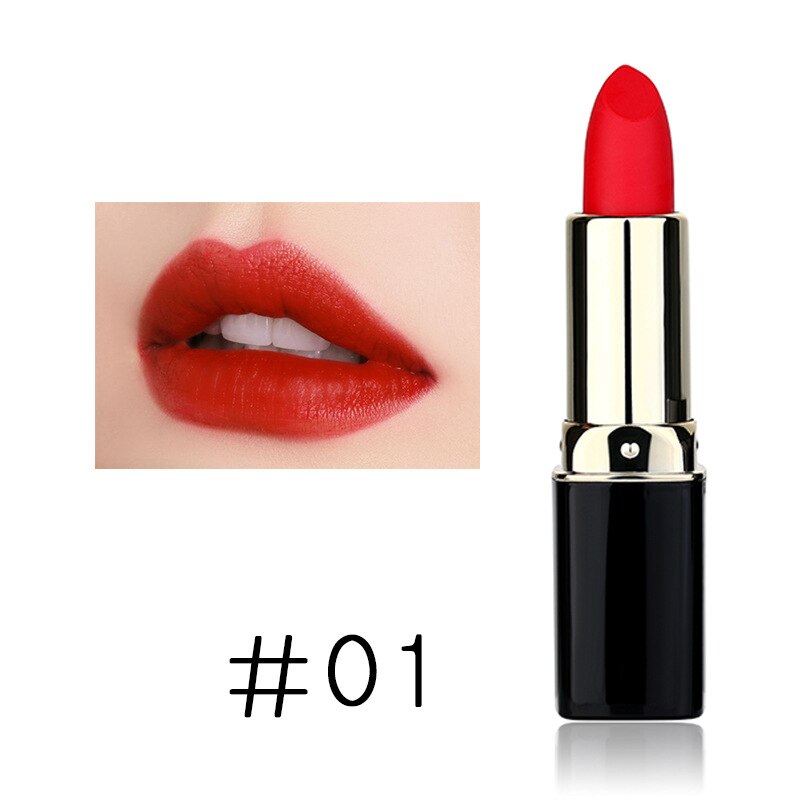 Profession Makeup Matte Lipstick Lip Glaze Waterproof Long Lasting Lips Gloss Sexy Red Lip Makeup Lipsticks Not Easy To Lip Balm