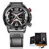 Top Brand Luxury Leather Wrist Watches Mens  Wristwatch