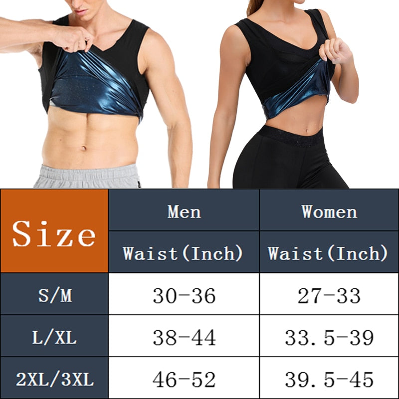 Men Sweat Sauna Shaper Waist Trainer Tummy Belly Compression Shirt Weight Loss Corset Fat Burning Fitness Slim Sweat Pro Polymer