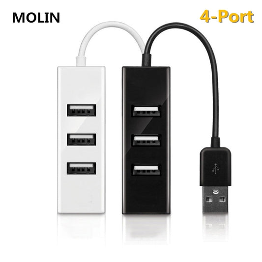 USB 2.0 Mini Hub 4 in 1 Combo Splitter Expansion 4 Port High Speed Hub Multi Adapter for PC Laptop Notebook Computer Accessories