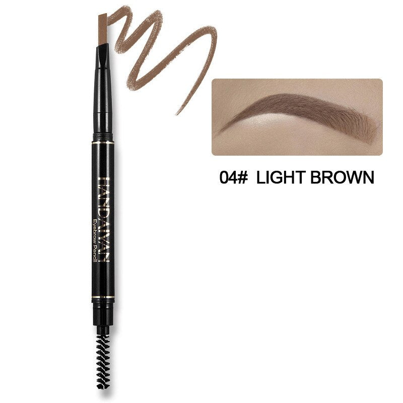 HANDAIYAN Eyebrow Pencil Double Head Long Lasting Natural Waterproof Eye Brow Tint Cosmetics Triangle Eyebrow Pen Make Up TSLM2