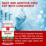 HFU Standard Compound Fruit and Vegetable Mixed Flavor Gummies Boost Immunity and Detox Rich Vitamins Increase Energy Supplement