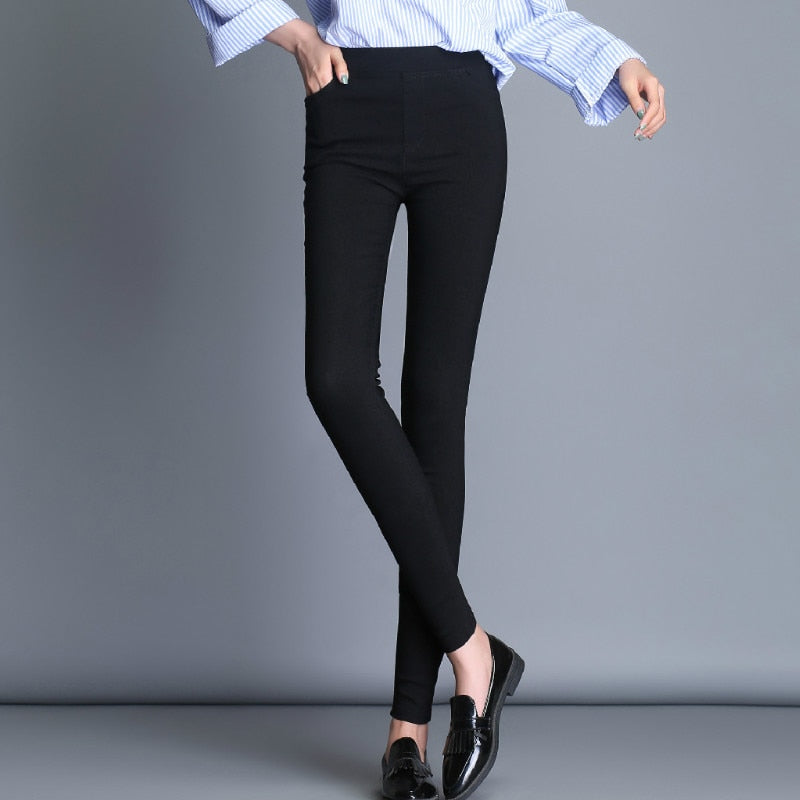 Large Size S-6XL Trousers For Women Winter high waist skinny slim Womens Pants Female Stretch Pencil Pant Pantalon Femme