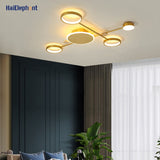Nordic Black Gold Lamps Modern LED Chandelier Lights For Living Dining Room Bedroom Indoor Lighting Fixtures Luminaria Lustres