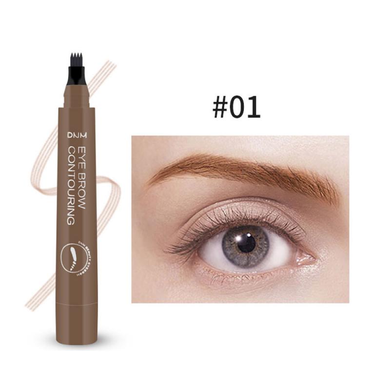 DNM Waterproof Eyebrow Pen Four-claw Eye Brow Tint Fork Tip Eyebrow Tattoo Pencil Long Lasting Easy to use Make-up for women