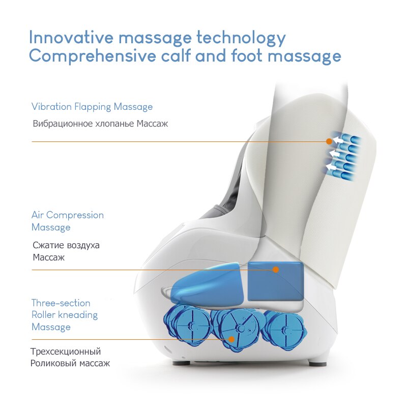 MARESE Electric Calf and Foot Massage Machine Vibration Shiatsu Air Compression Heat Rolling Kneading Leg Beauty Massager K16