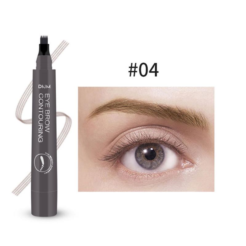 DNM Waterproof Eyebrow Pen Four-claw Eye Brow Tint Fork Tip Eyebrow Tattoo Pencil Long Lasting Easy to use Make-up for women