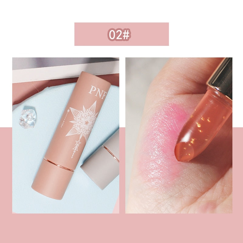 Lipstick Transparent Jelly Temperature Change Lipstick Not Easy To Fade And Long-lasting Moisturizing Lip Makeup Cosmetic TSLM1