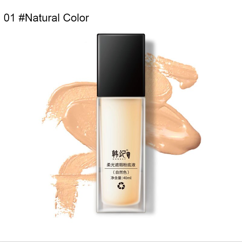 BLUETHIN Base Face Liquid Foundation Cream Full Coverage Concealer Oil-control Easy to Wear Soft Face Makeup Foundation