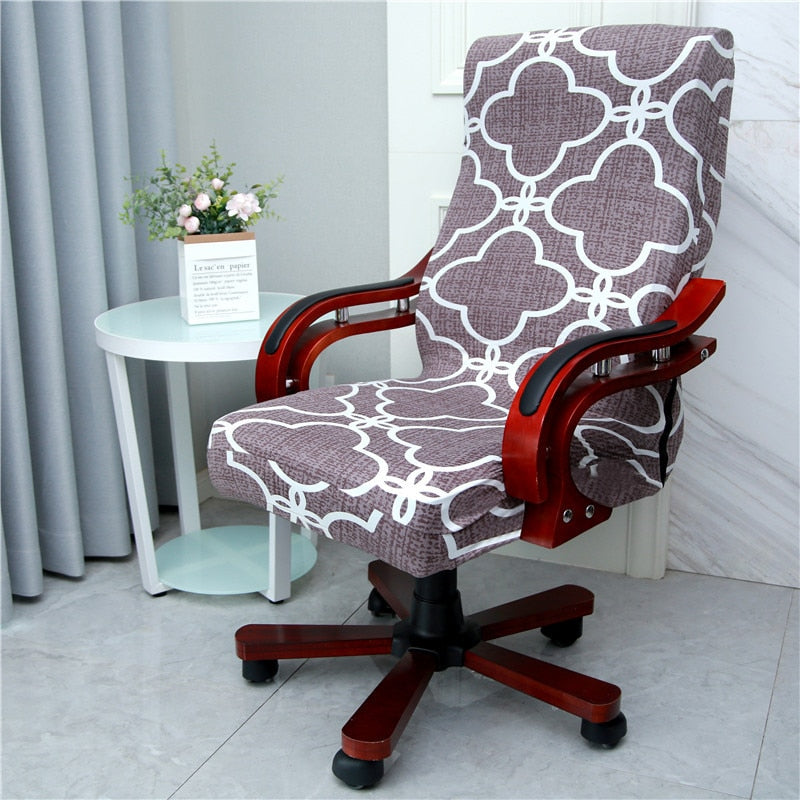 Modern Spandex Computer Chair Cover 100% Polyester Elastic Fabric Office Chair Cover Easy Washable Removeable Chair Cover