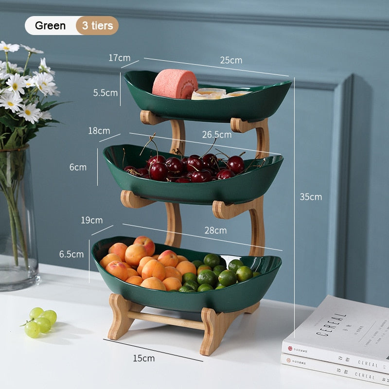 Three-layer Living Room Home Plastic Fruit Plate Snack Plate Creative Modern Dried Fruit Fruit Basket Plastic Candy Dish