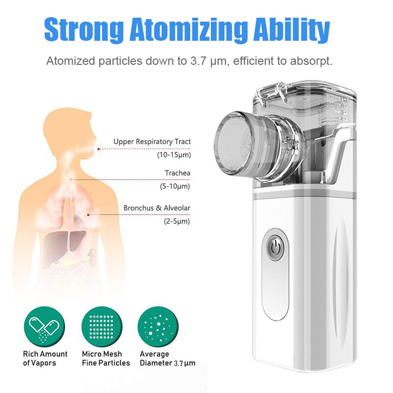 Inhaler Asthma Steam Device Portable Steaming Cleaner Machine Slient Sprayer Atomization Adult Equipment Rechargeable Humidifier