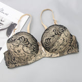 2022 New BCDE Cup Embroidered Lace Up Bras Plus Size Women 34 36 38 40 42 Brassiere Printing Style Female Lingerie