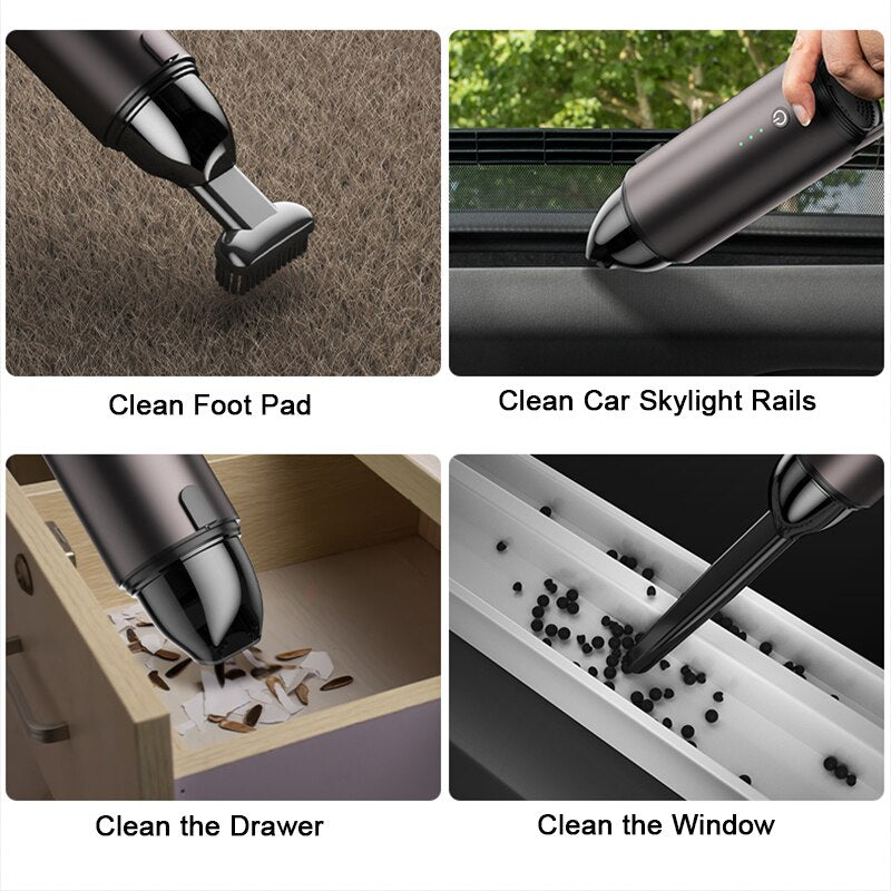 Car Vacuum Cleaner 6000Pa Cordless Handheld Mini Vacuum Cleaner Interior & Home & Computer Cleaning Wireless Auto Vacuum