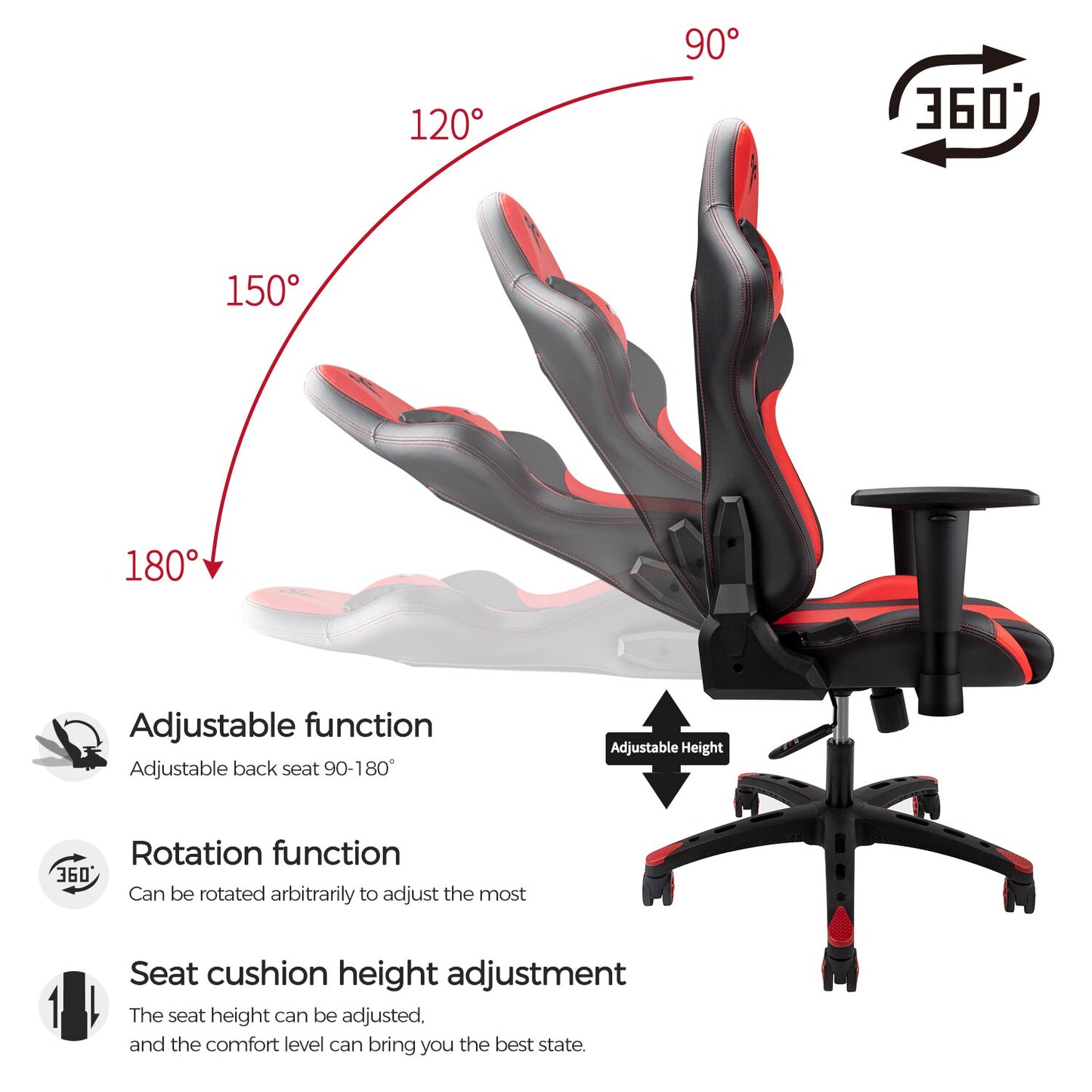 Furgle WCG game computer chair high quality adjustable office chair leather gaming chair black for office game chair furniture