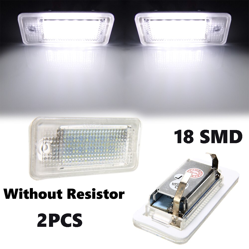 2Pcs Canbus auto LED License Number Plate Light Lamps For Audi A3 8P S4 A4 B6 B7 RS4 A5 8F A6 C6 RS6 A8 S8 Q7 4L car accessories