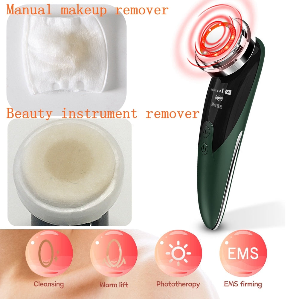 Face Massager Skin Rejuvenation Radio Mesotherapy LED Facial Lifting Beauty Vibration Wrinkle Removal Anti Aging Radio Frequency