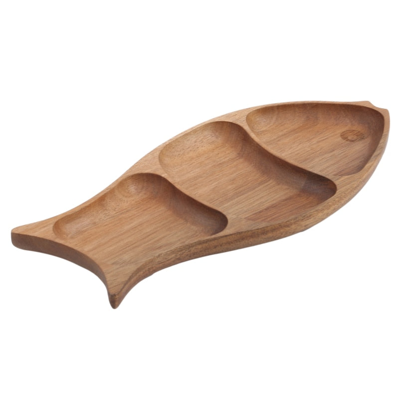 Whole Wood Wood Irregular Oval Solid Wood Pan Plate Fruit Dishes Saucer Tea Tray Dessert Dinner Plate Tableware Set