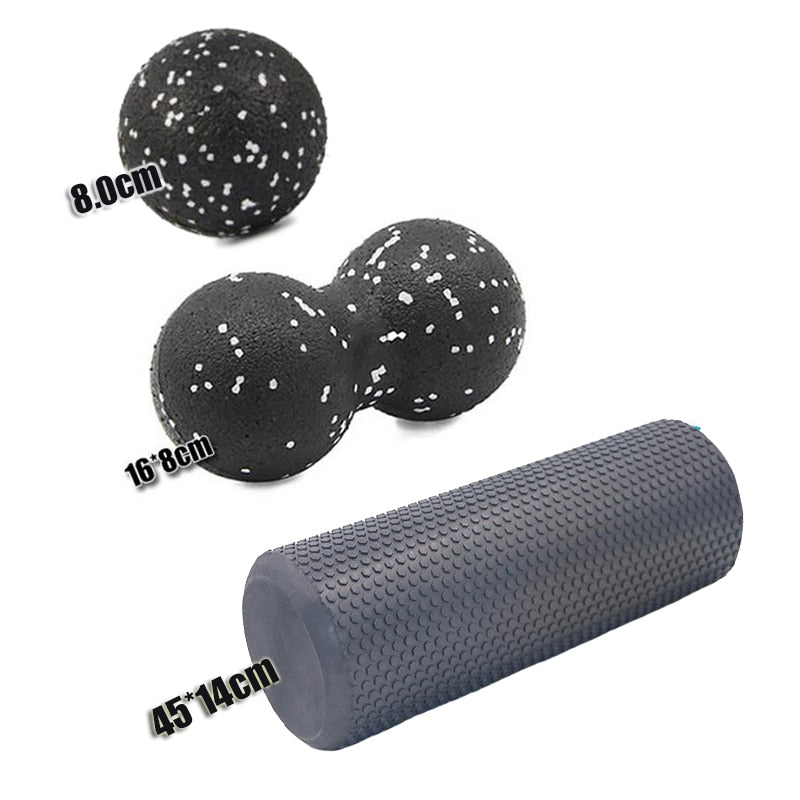 30/45cm Yoga Foam Roller Block Pilate Foam Roller EVA Muscle Roller Self Massage Tool for Gym Pilates Yoga Fitness Gym Equipment