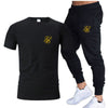 Summer Fashion Leisure SikSilk brand Men's Set Tracksuit Sportswear Track Suits Male Sweatsuit Short Sleeves T shirt 2 piece set