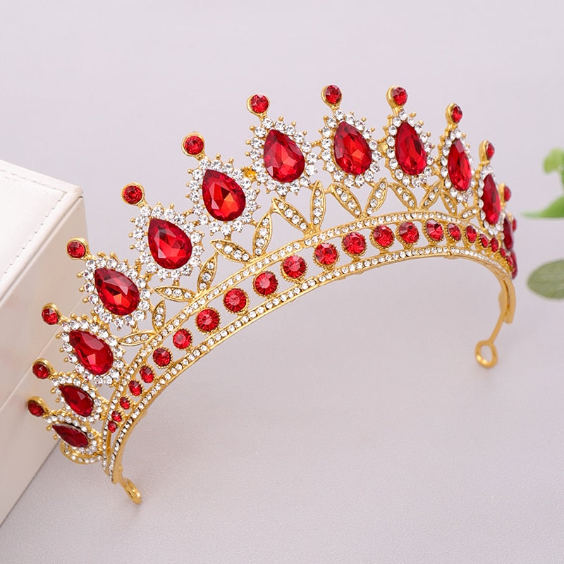 Wedding Crown Bridal Headpiece Gold Silver Color Rhinestone Crystal Diadem Queen Crown Princess Tiaras Wedding Hair Jewelry