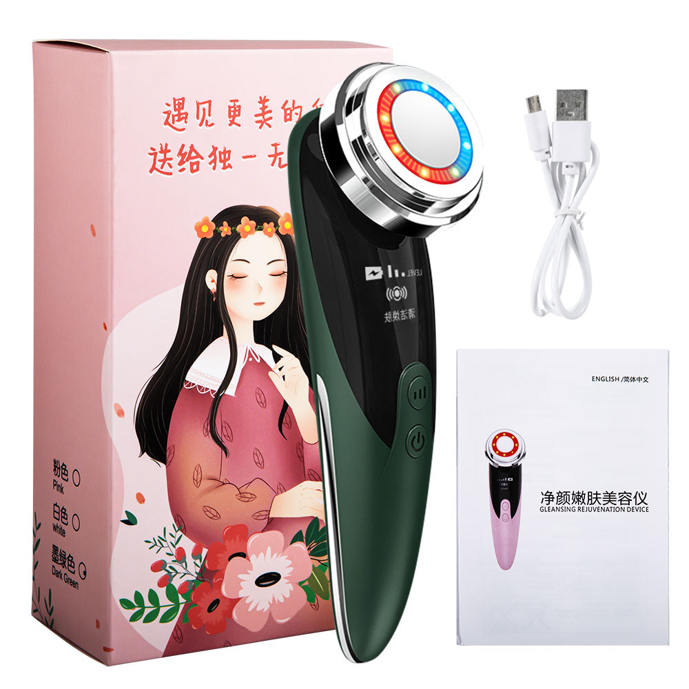 Face Massager Skin Rejuvenation Radio Mesotherapy LED Facial Lifting Beauty Vibration Wrinkle Removal Anti Aging Radio Frequency