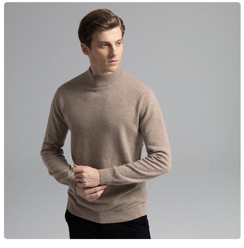 Men 100 Cashmere Sweater 2021 Men's Casual Winter Knit Warm Men Half Turtleneck Pullover Coat Outerwear Mens Sweaters And Pullo